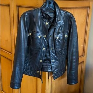 Butter soft black leather jacket - S